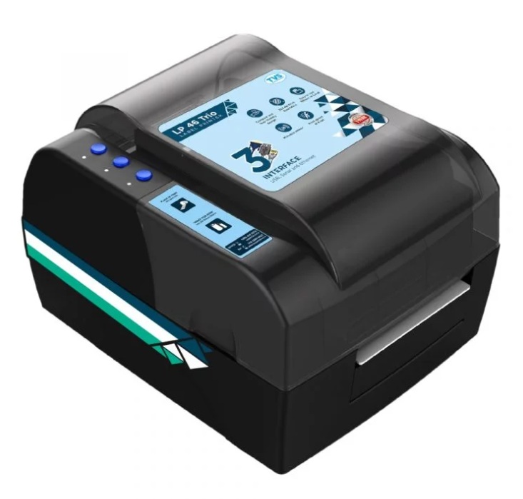TVS LP 46 Trio Desktop Thermal Label Printer (Black)