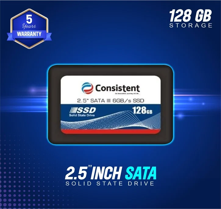Consistent SSD 128GB 2.5 Inch SATA Internal SSD